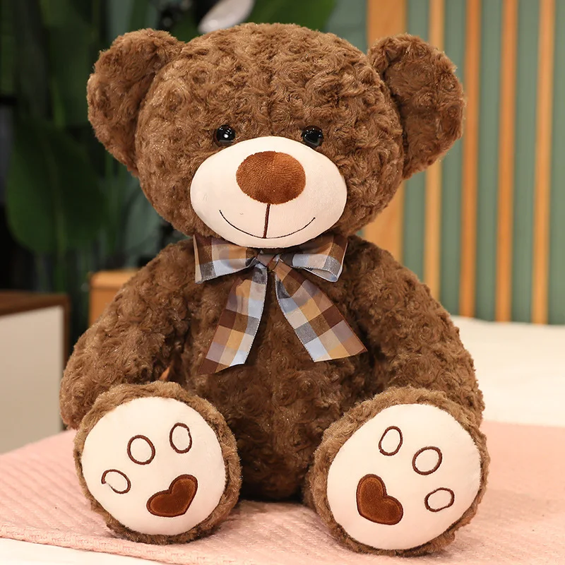 35/50/60CM Nette Klassische Teddybär Plüsch Spielzeug Kawaii Fliege Bär Plushie Kissen Gefüllte Weiche Puppen für Kinder Mädchen Liebhaber Geschenke