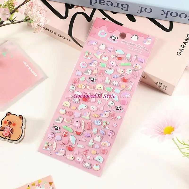 Puffier Sticker for Kids, 3D Design Sticker for Boys Girls, Reusable Tiny Sticker for Phone Case Notebook Handcraft