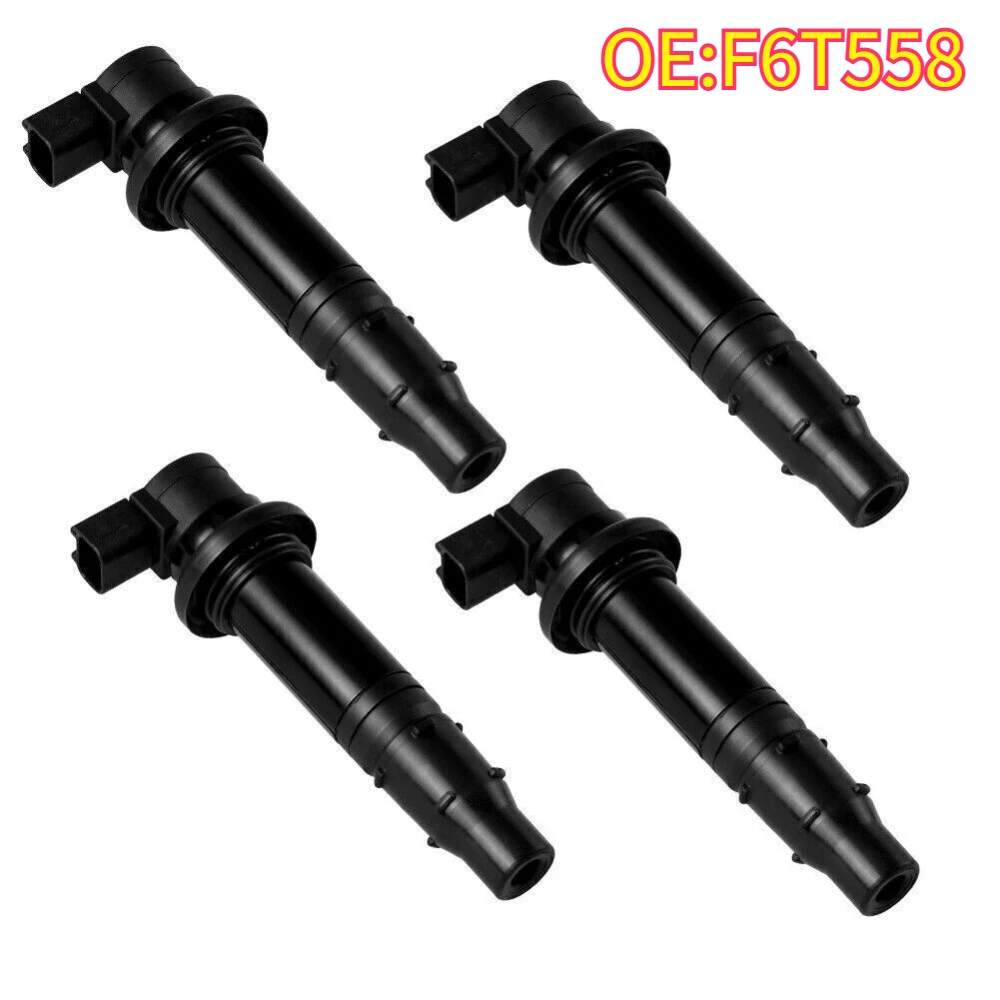 High quality New For 4Pcs F6T558 Ignition Coil Yamaha YZF R1 R6 R6S VMX V Max 2002-2017 FZ1 FZ8 RS SR Nytro 5VY-82310-00-00
