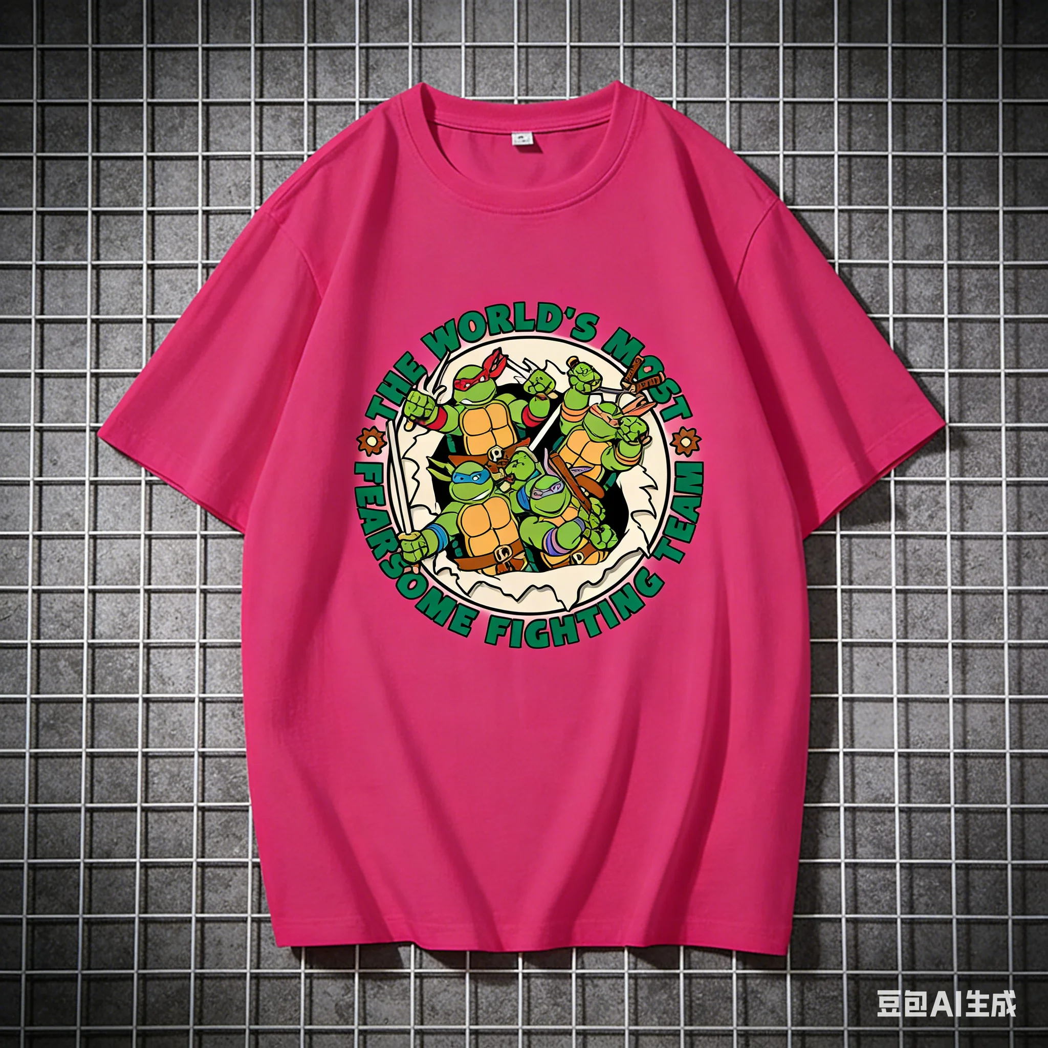 Nickelodeon Neuestes Nick Ninja Turtles Anime Retro American Cotton T-Shirt für Jungen und Mädchen – Süßes Oberteil für Kinder