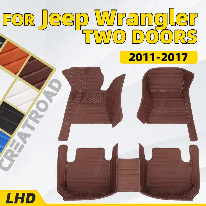 

Автомобильные коврики для Jeep Wrangler, две двери, 2011, 2012, 2013, 2014, 2015, 2016, 2017, автомобильные накладки на ножки, ковер, крышка, аксессуары для интерьера