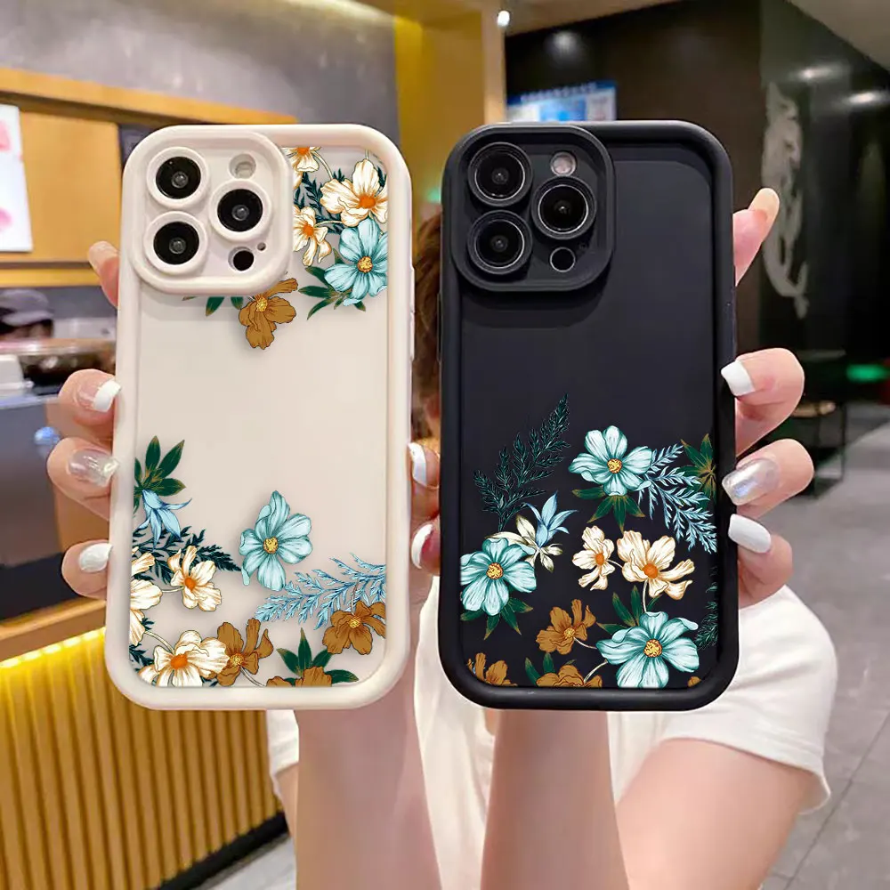 Plum Blossom Maple Leaf Phone Case For Samsung A03 A07 A50 A70 A03S A04E A05 A05S A06 A12 A04 A11 M23 M31 M51 M54 NOTE 20 Cover
