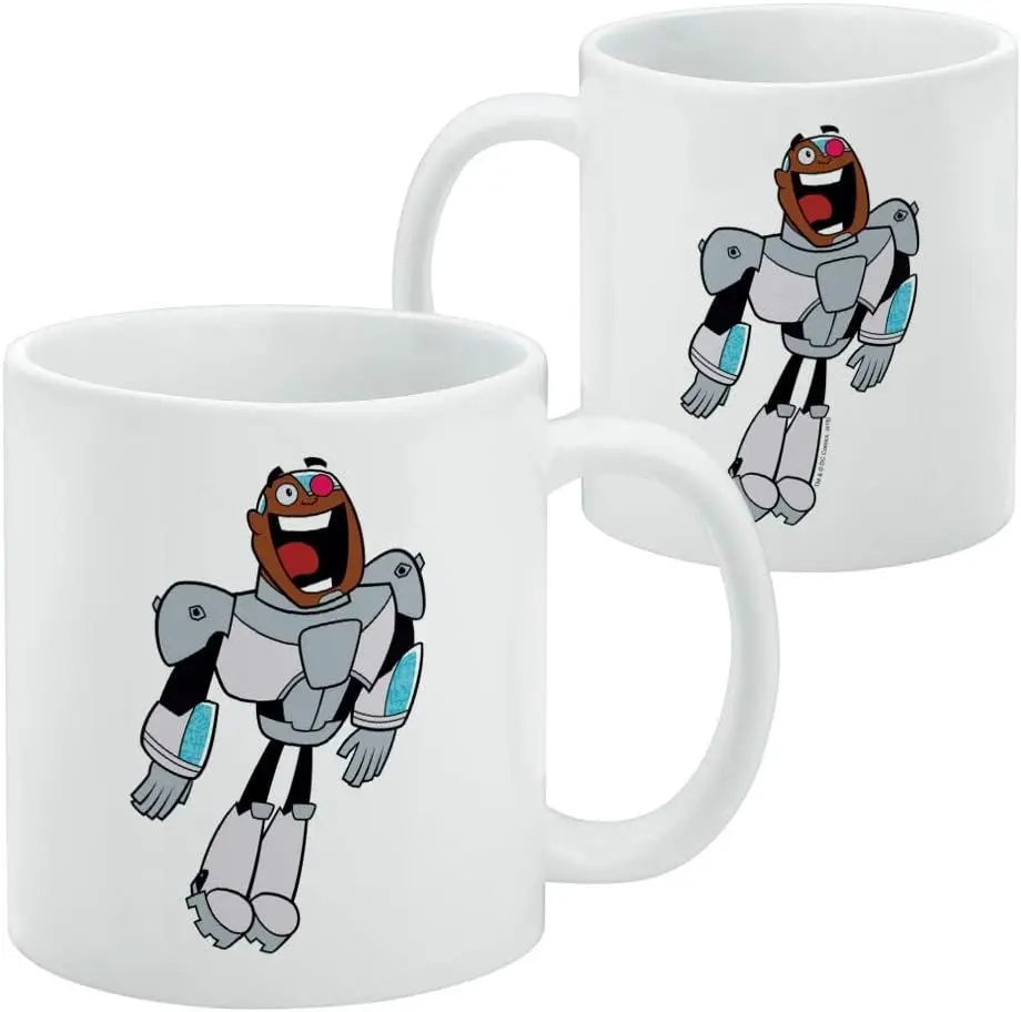 GRAPHICS & MORE Teen Titans Go! Cyborg Ceramic Coffee Mug, Novelty Gift Mugs for Coffee, Tea and Hot Drinks, 11oz, White