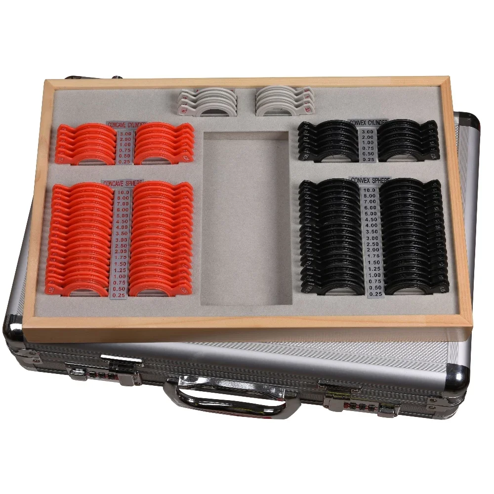 104 Pieces China Optical Optometry Trial Lens Box of Testing with a Trial Frame