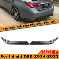 Car Rear Side Cover Boot Trim Molding Guard Spoiler For Infiniti Q50 2014-2023