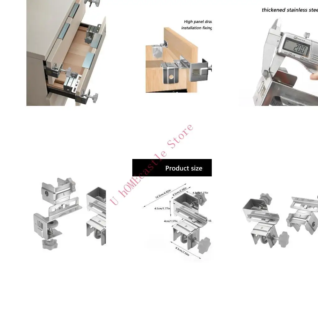 63HF Multiple Functional Drawer Installation Aid Drawer Panel Clamp for Flexible Panel Alignment & Space Easy Secure Mounting