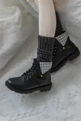 BJD Doll Unisex Shoes 1/3 1/4 ID75 Daily All-match Round-toe Oxford Soft Soled Turning Edge Leather Ankle Boots Doll Accessories