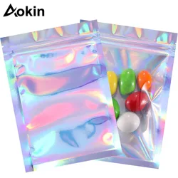 10Pcs Smell Proof Bag Resealable Bags for Packaging Ziplock Pouches Bags for Lip Gloss Packaging Mylar Bags for Party Food