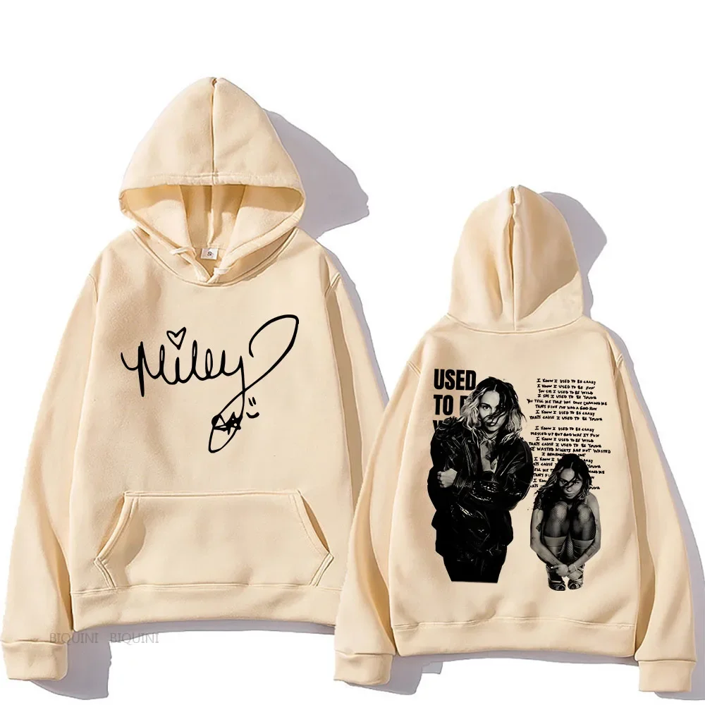 Miley Cyrus Hoodies Singer Graphic Printing Sweatshirts for Fans Casual Long Sleeve Men/Women Clothing Sudaderas Hip Hop Hoody