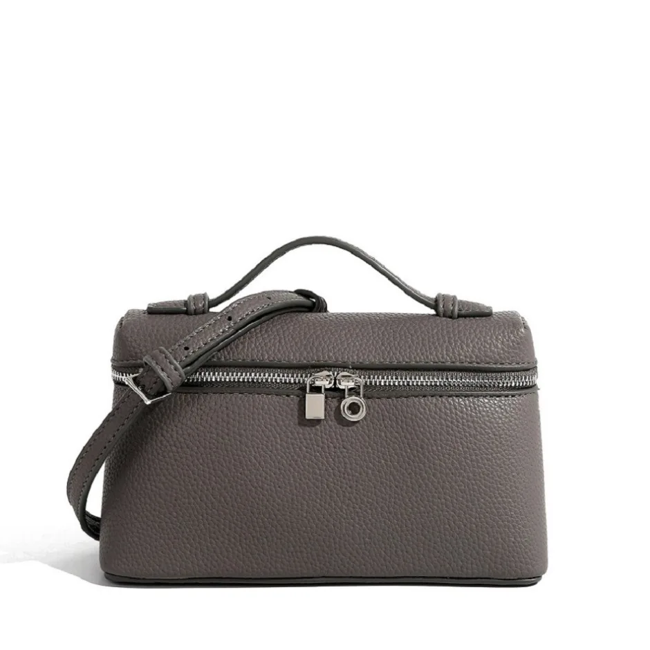 Premium Sense of Niche Lychee Grain Schultertasche, schlichte, modische Lunchbox-Damentasche, exquisite Mini-Handtasche, Umhängetasche