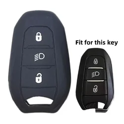 Custodia per chiave auto in Silicone per Peugeot 508 2008 3008 308 4008 408 per Citroen C4 2022 DS3 DS5 DS6 accessori Fob a guscio remoto