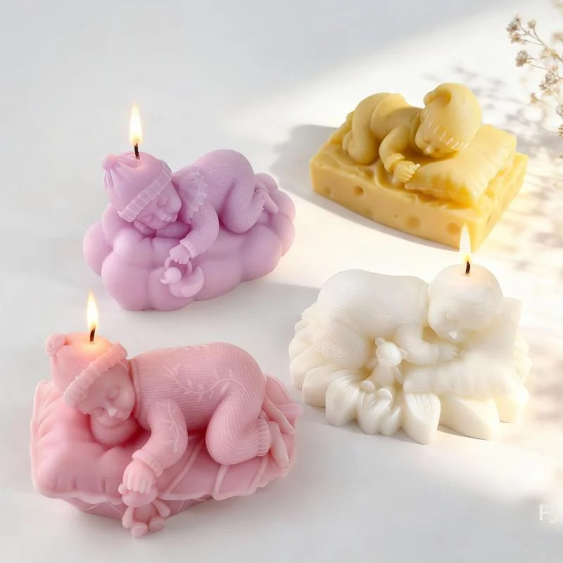 

Силиконовая форма для свечей «Спящий малыш» 3D: Милый мальчик, гипс, смола, мыло, шоколад, украшение для торта, форма для выпечки, для дома