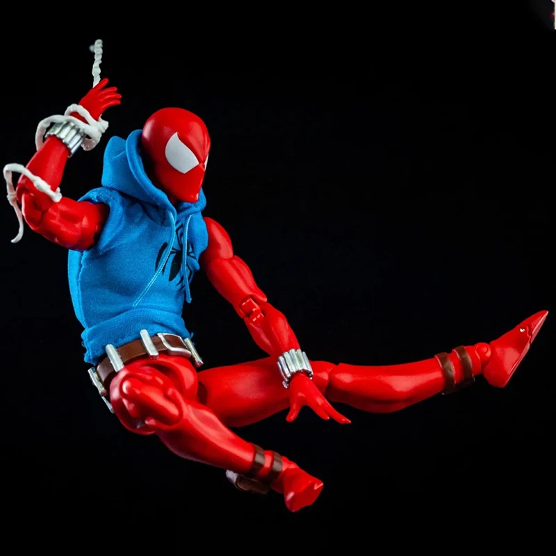 Marvel Mafex No.186 Spiderman Action Figures 1/12 Comic Ver Spiderman Anime Model Dolls Collection Statue Kid Toys Gifts