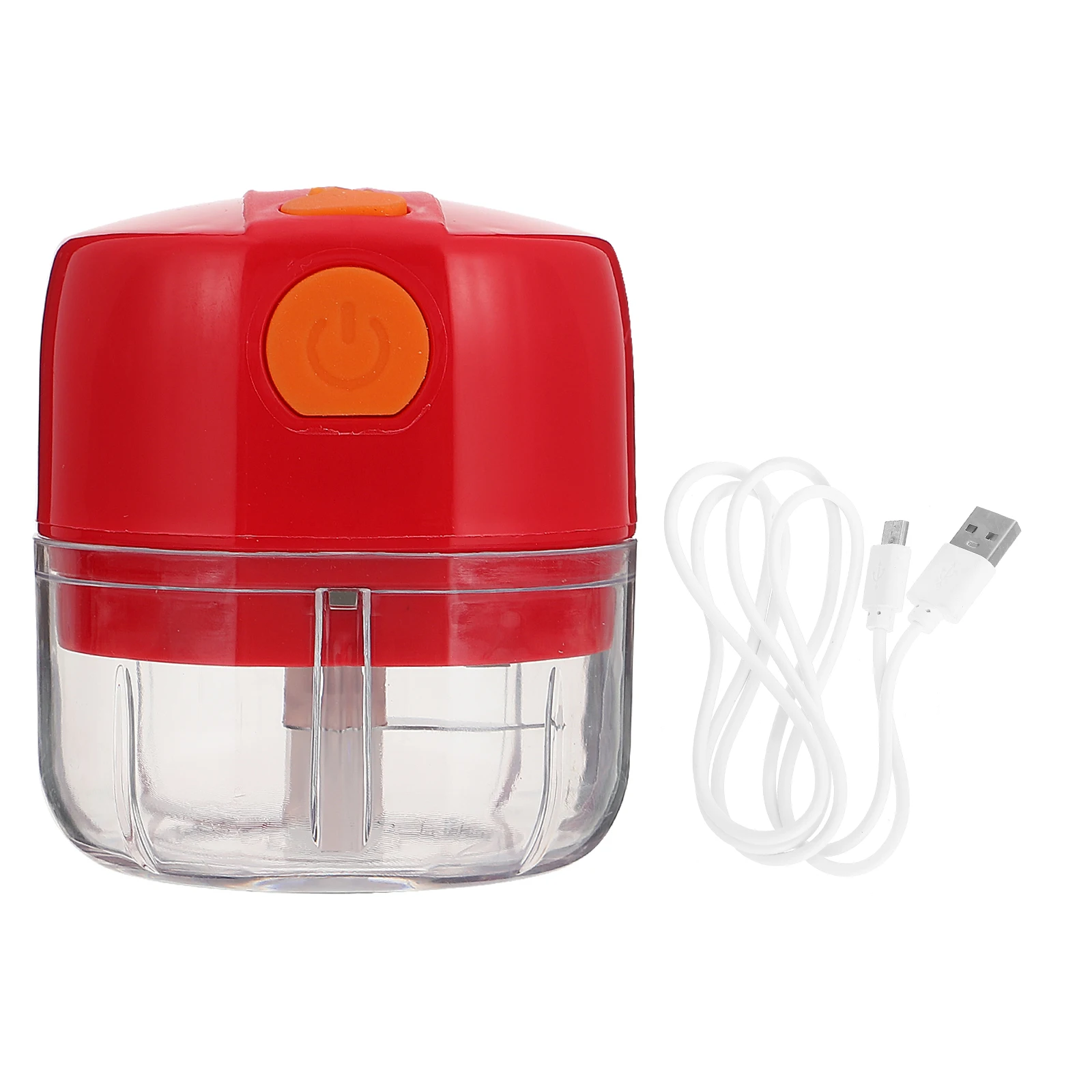 

Electric Garlic Masher Mini Red Wireless ABS Stainless Steel Easy Clean Home Kitchen Restaurant Hotel Food Machine