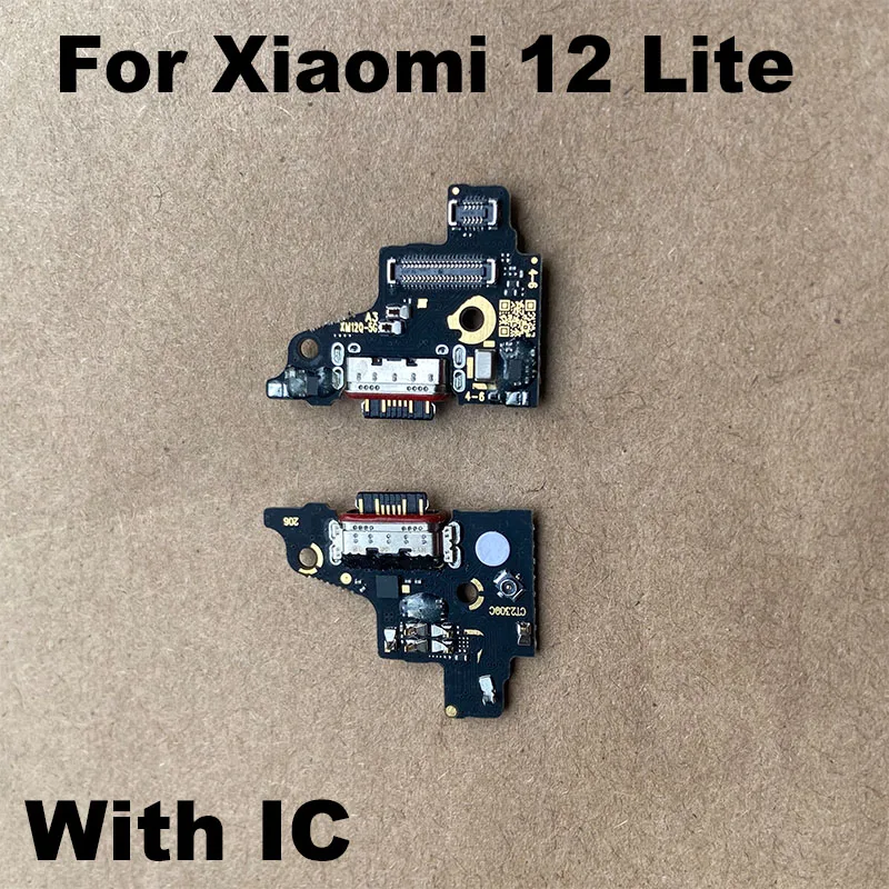 Para xiaomi 12 lite porta de carregamento usb rápido microfone conector placa cabo flexível peças reparo global mi 12 lite