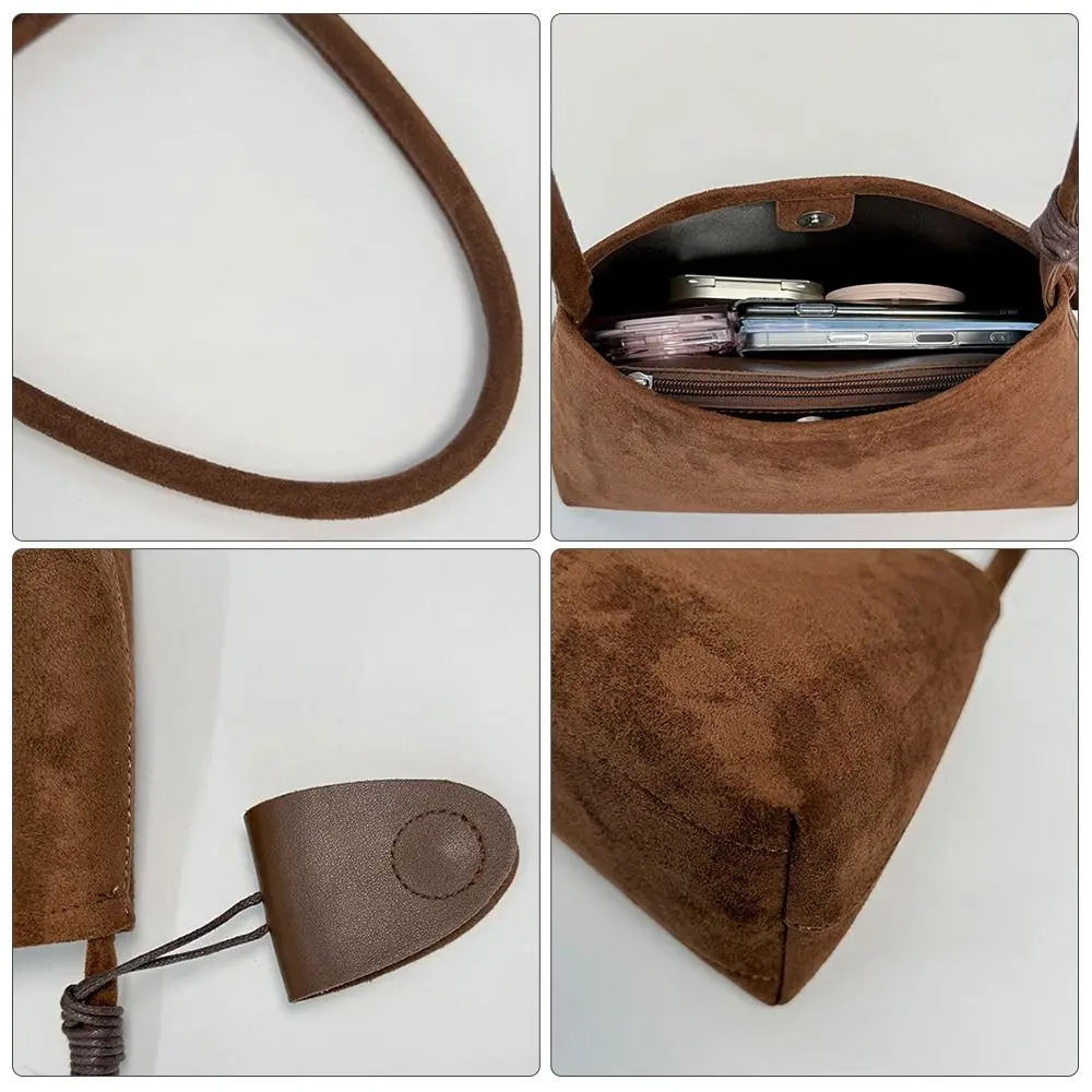 Casual Multicolor Shoulder Bag PU Frosted Underarm Bag Comfortable Handle Large Capacity Handbag Gift image 3