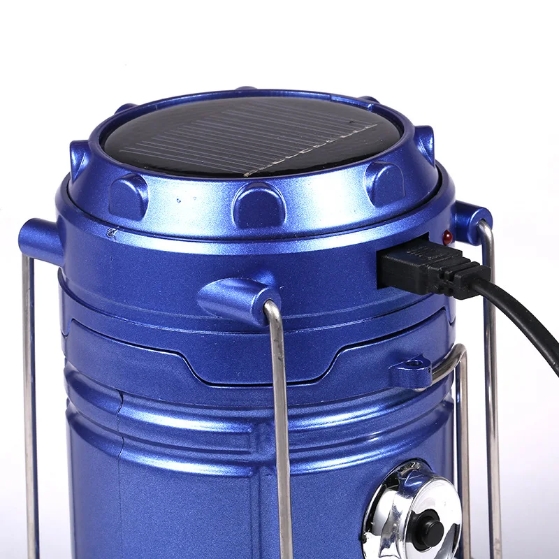 TAIKOO Solar Charging Plastic Outdoor Portable Telescopic USB Rechargeable Solar Folding Led Camping Lantern Light