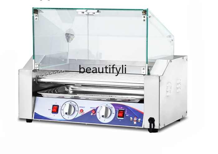 

Commercial new fully automatic electric rotary roasting hot dog machine roasting ham machine desktop