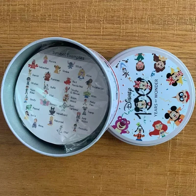 Disney Card Board Games 100 YEARS of WONDER Stitch Iron Box Toys Family Holidays Camping Sports Friends Christmas Halloween Gift
