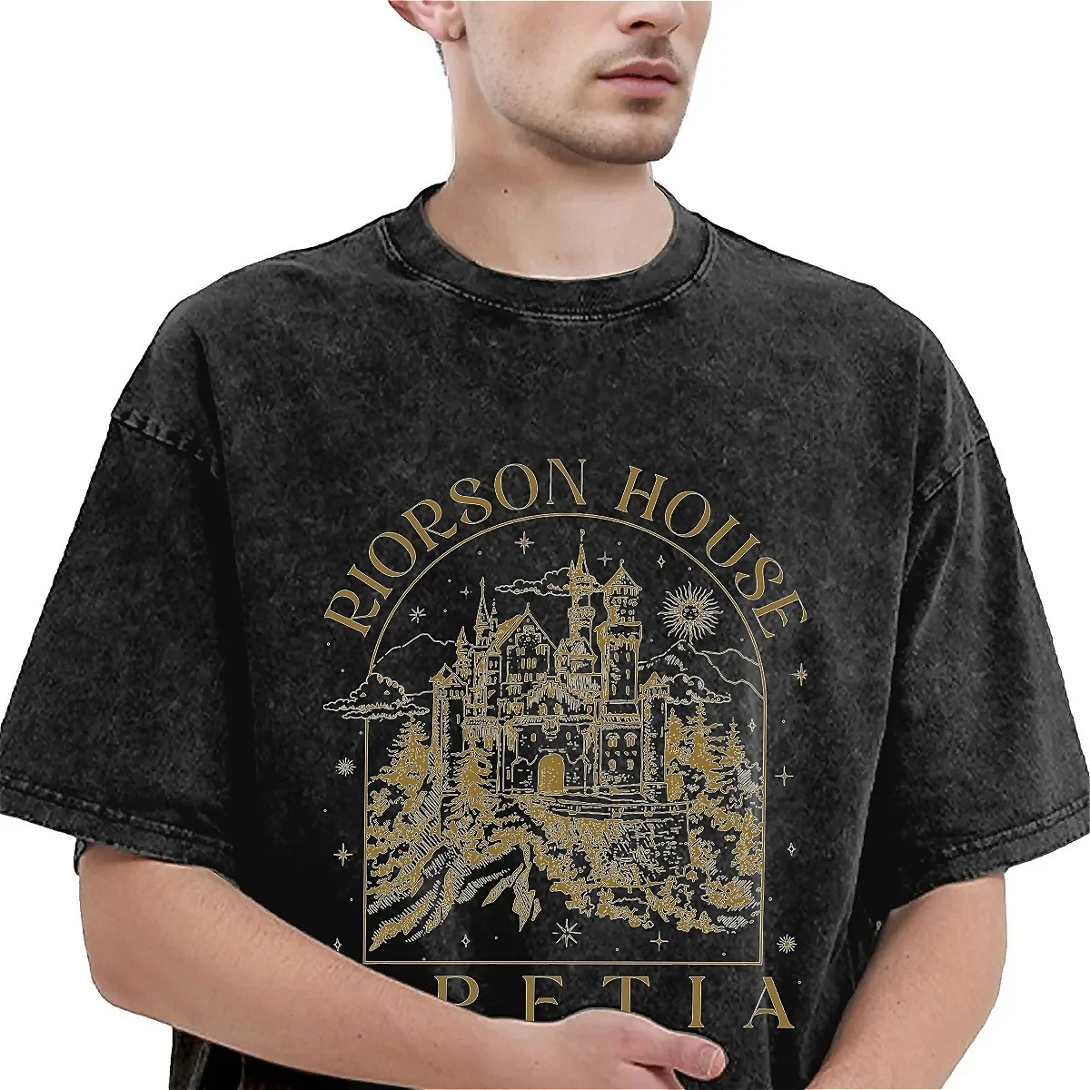 Riorson House T-Shirt Summer Iron Flame Vintage T-Shirts 2024 Casual Harajuku Tshirt For Mens Short-Sleeve Design Tees