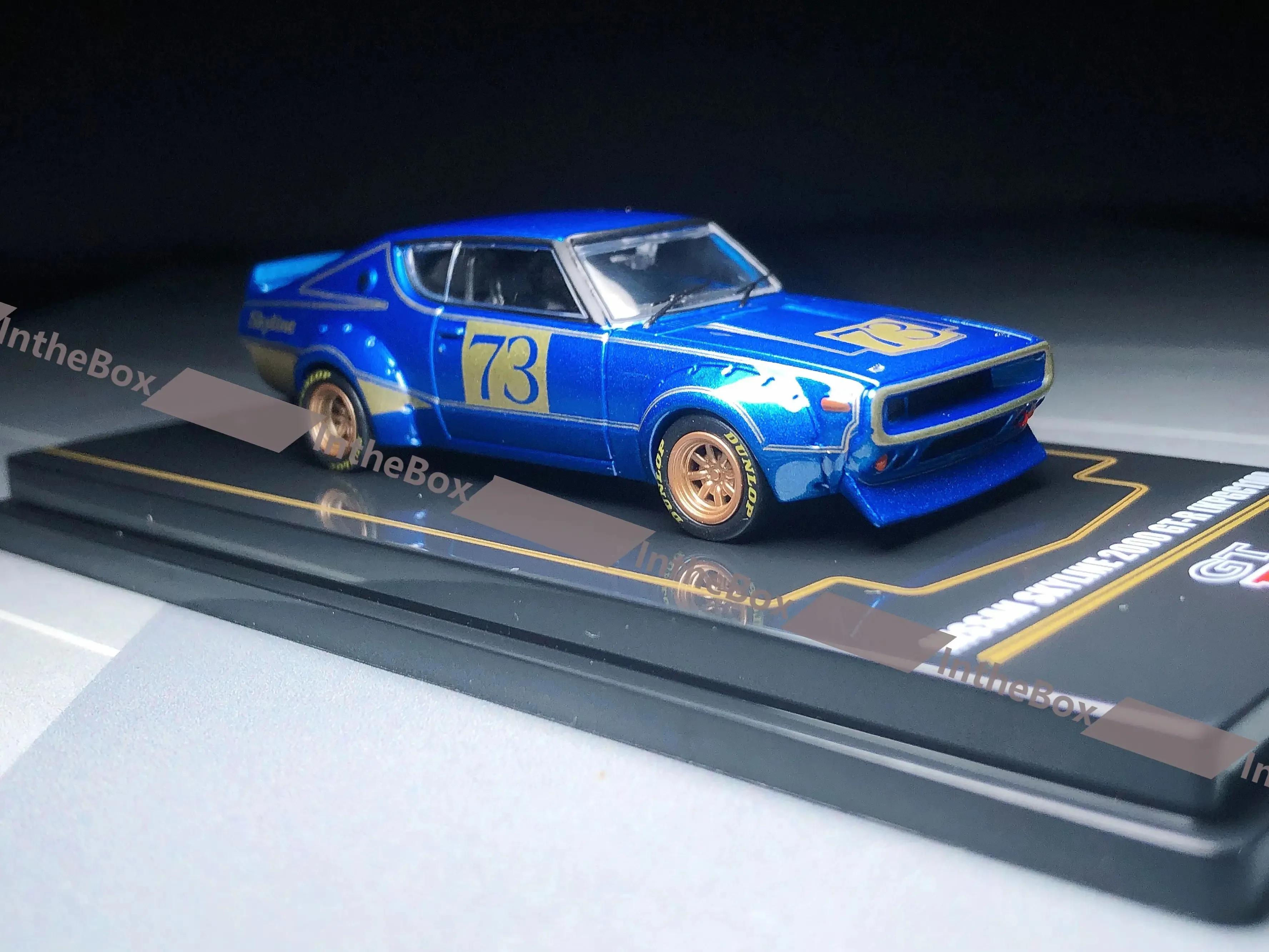 

In theBox StoreInno64 1/64 Skyline 2000 GT-R KPGC110 Racing Concept Blue Diecast Model Car Collection Limited Edition Hobby Toys