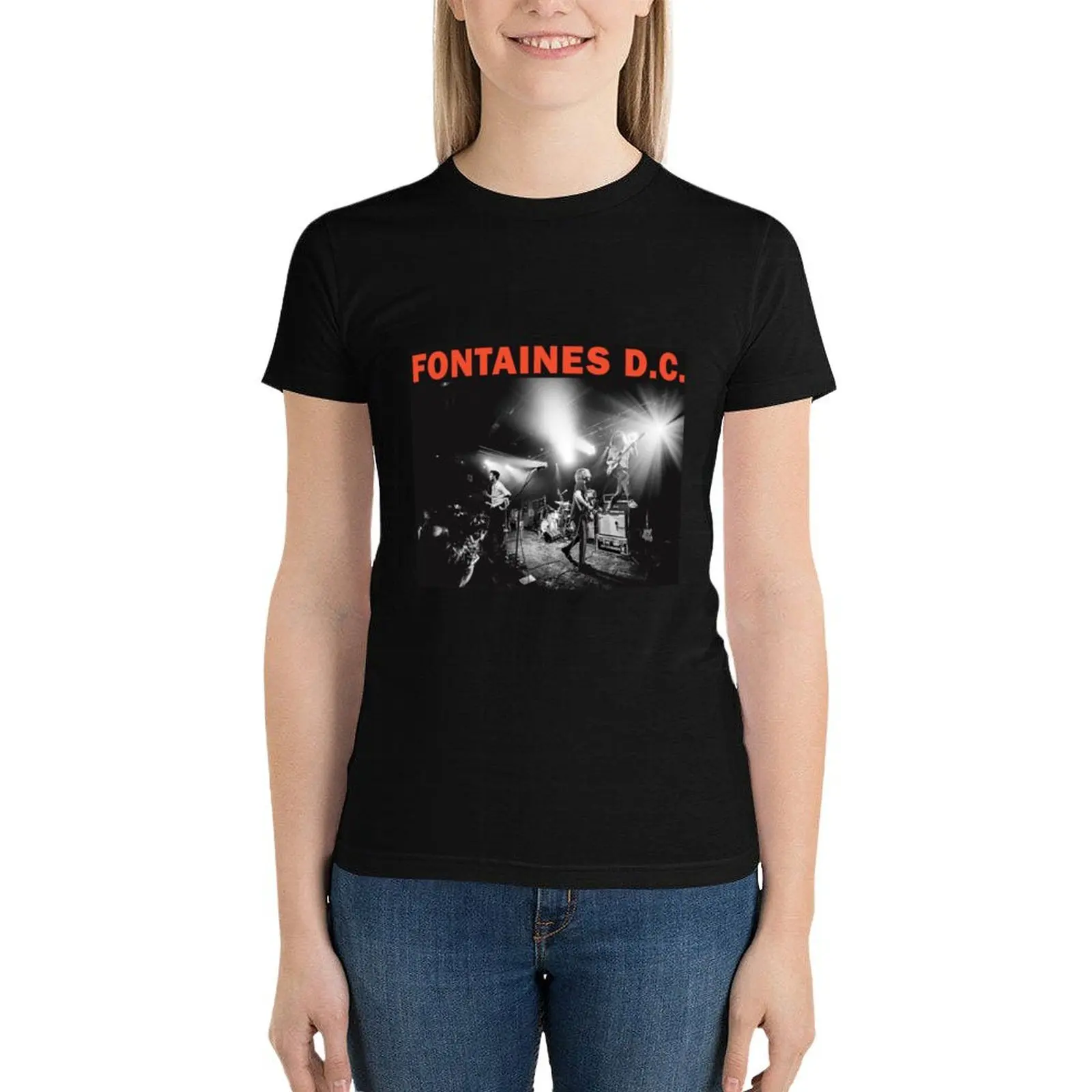 fontaines dc tour 2020 live malamminggu T-Shirt female hippie clothes workout t shirts for Women