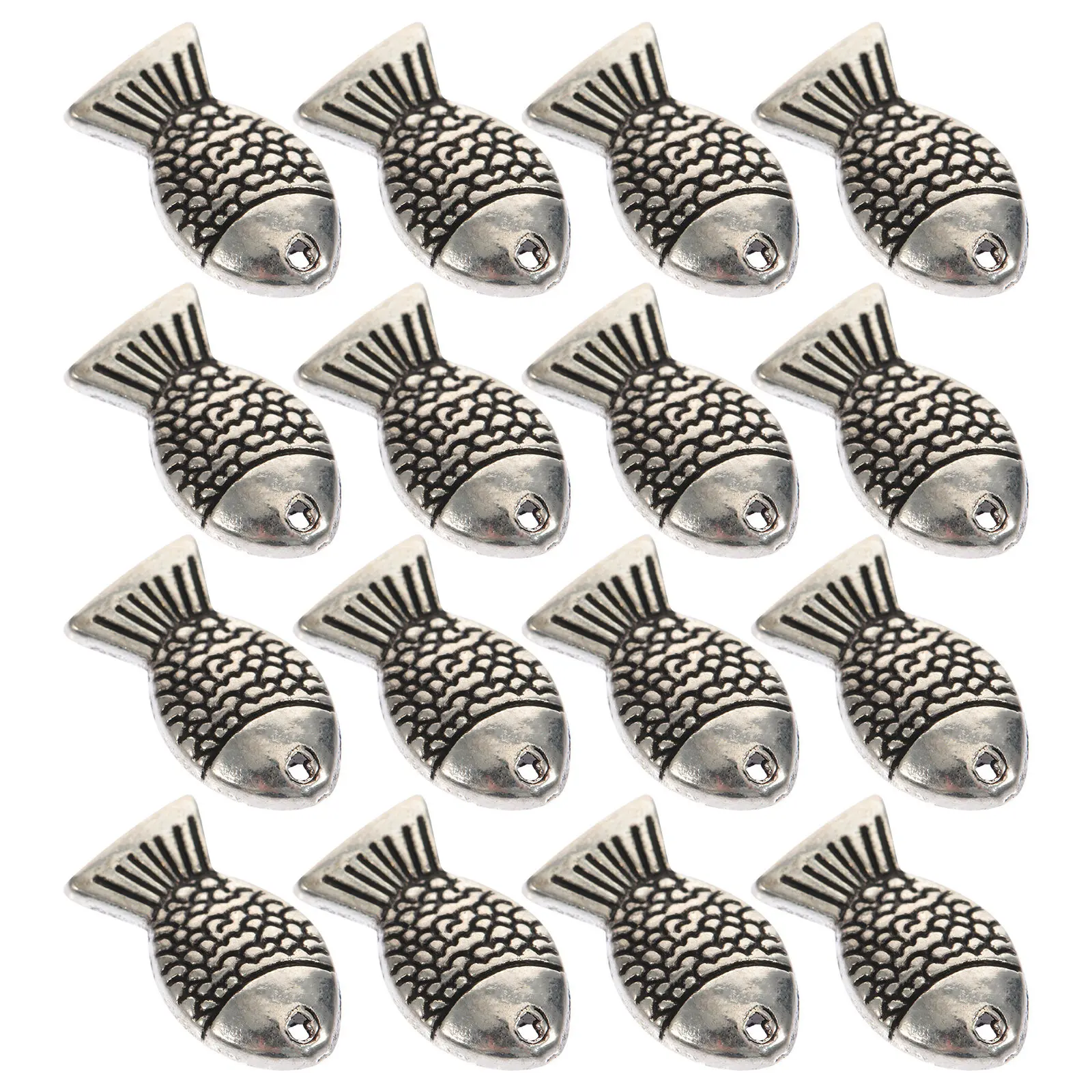 

50Pcs Retro Carp Pendants Alloy Bag Pendant Charms DIY Keychain Metal Jewelry Making Craft Accessories DIY Carp Pendants