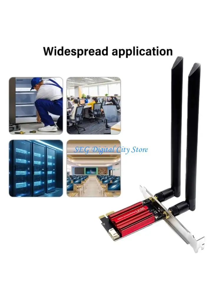 

U75B PCIe Double Band WiFi Card 1200Mbps Bluetooth-compatible External Antennae