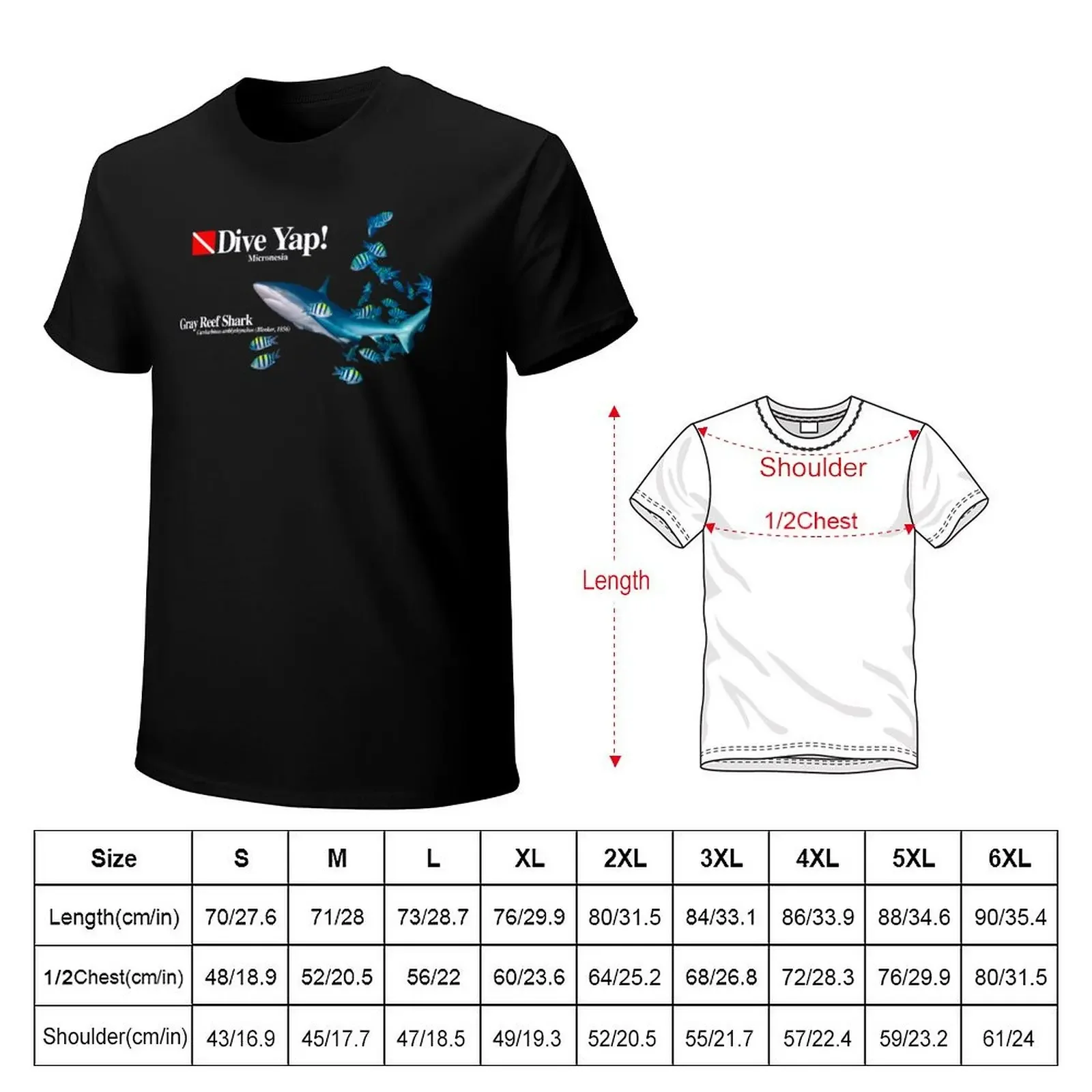 Diving with Friendly Gray Reef Shark T-Shirt Blouse boys whites anime clothes graphics t shirts for men cotton