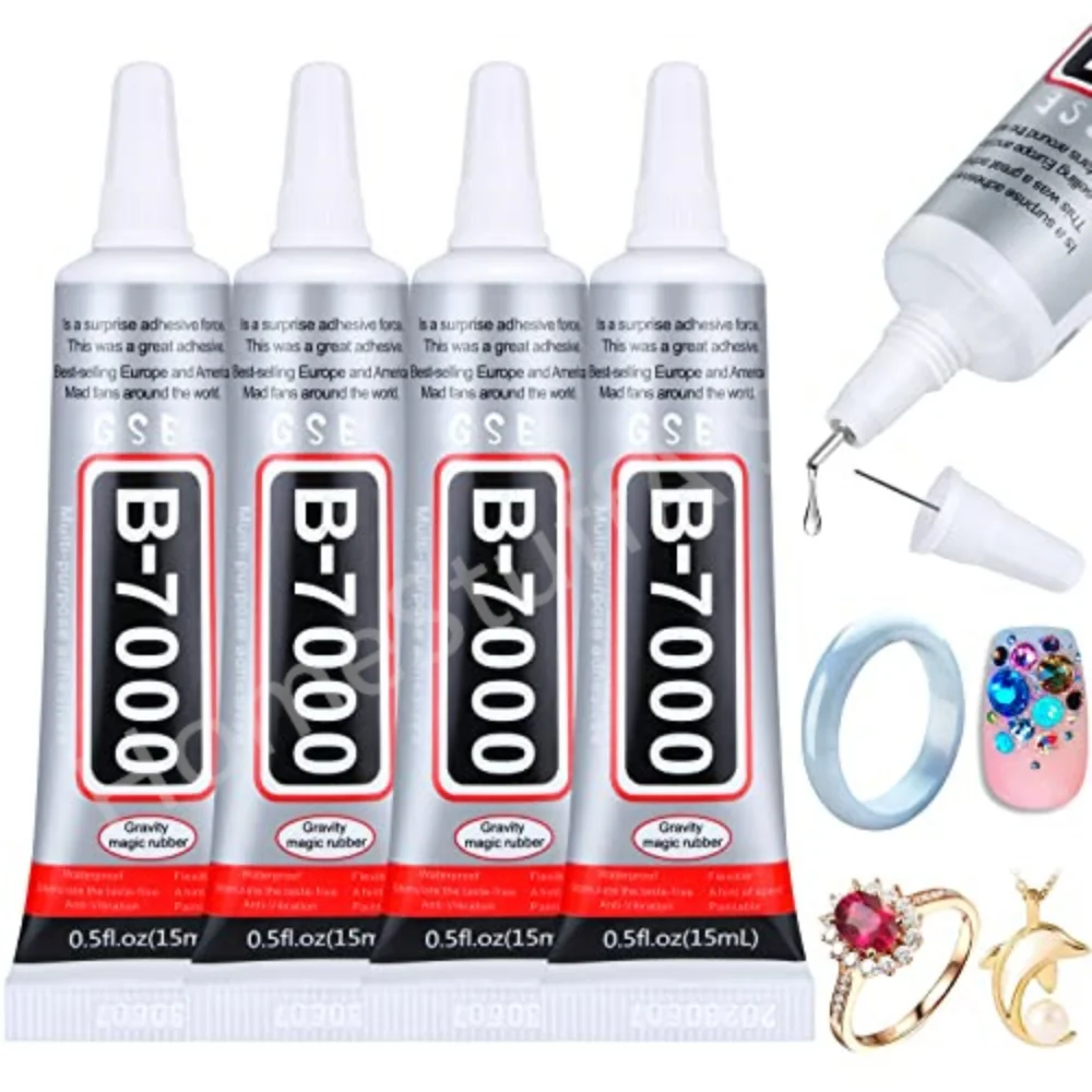Super cola transparente b7000 e8000, adesivo universal de reparo de telefone de contato de vidro e plástico para aplicador de precisão de joias de resina diy