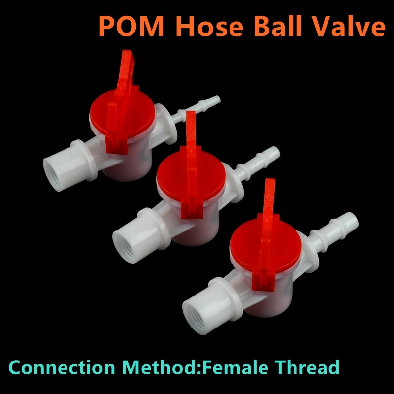 

1~50PCS G1/4" To 4~12mm POM Plastic Reducing Ball Valve Aquarium Air Pump Garden Water Pipe Valve Connector Irrigation Switch