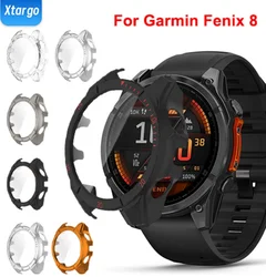 PC Case+Tempered Glass for Garmin Fenix 8 43mm 47mm 51mm Full Cover Screen Protector Smartwatch Bumper Cover for Garmin Fenix 8