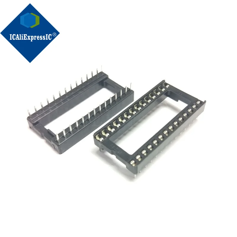 10piece IC socket integrated block in-line DIP single-chip microcomputer chip flat foot base sub 28P wide