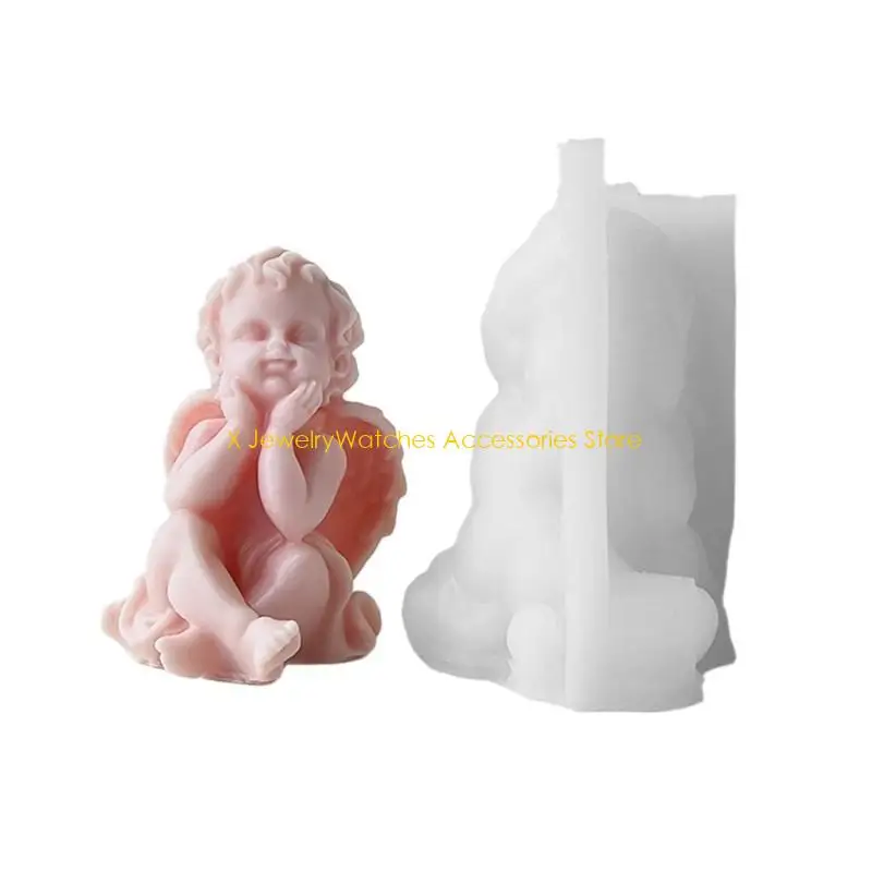

31KD DIY Soap Moulds Angel Shaped Silicone Material Hand-Making Tools for Candle