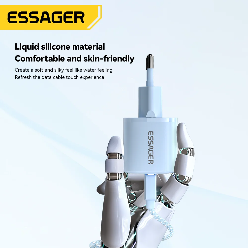 Essager 20W GaN USB Type C شحن سريع لهاتف iPhone 15 14 13 12 Pro Max PD3.0 QC3.0 Type C شاحن هاتف محمول صغير