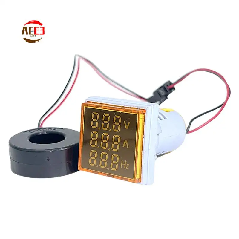 

AEE3-LED цифровой вольтметр амперметр герцовый измеритель AC6-500V сигнальные лампы напряжение ток измеритель частоты индикатор тестер