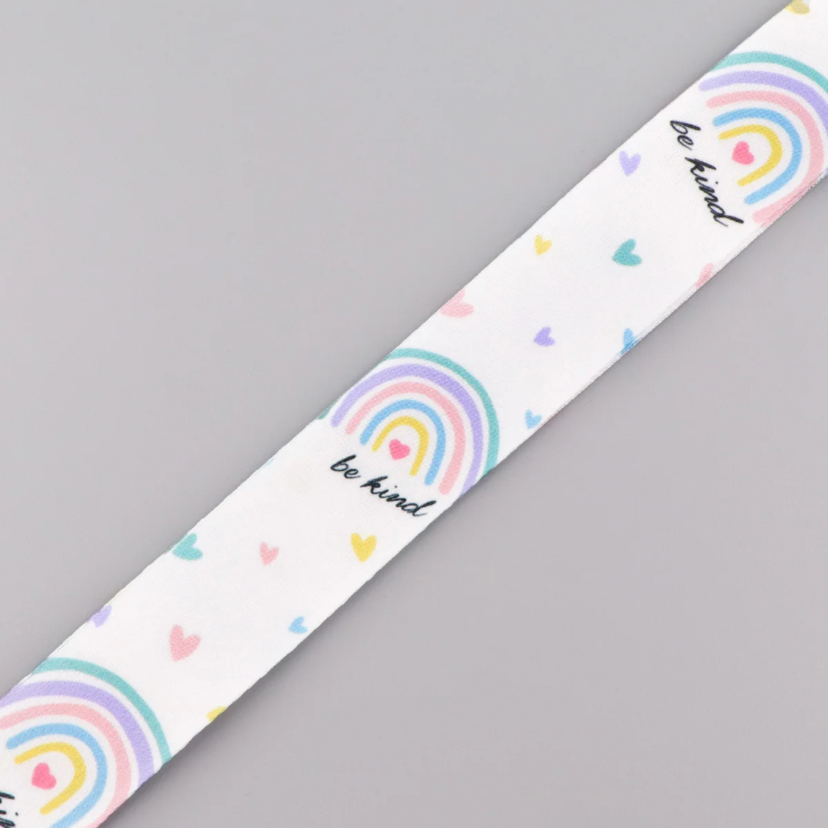 Be Kind Quotes Lanyard Neck Strap Keychain Rainbow ID Card Cover Badge Holder Mobile Phone Hang Rope Keyring Accessories Gifts