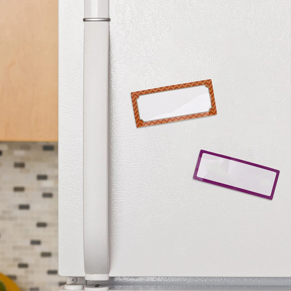 24 шт., магнитные таблички с именем, этикетки для сухого стирания, записываемые гибкие магнитные наклейки для холодильника, доски, школы, офиса, дома