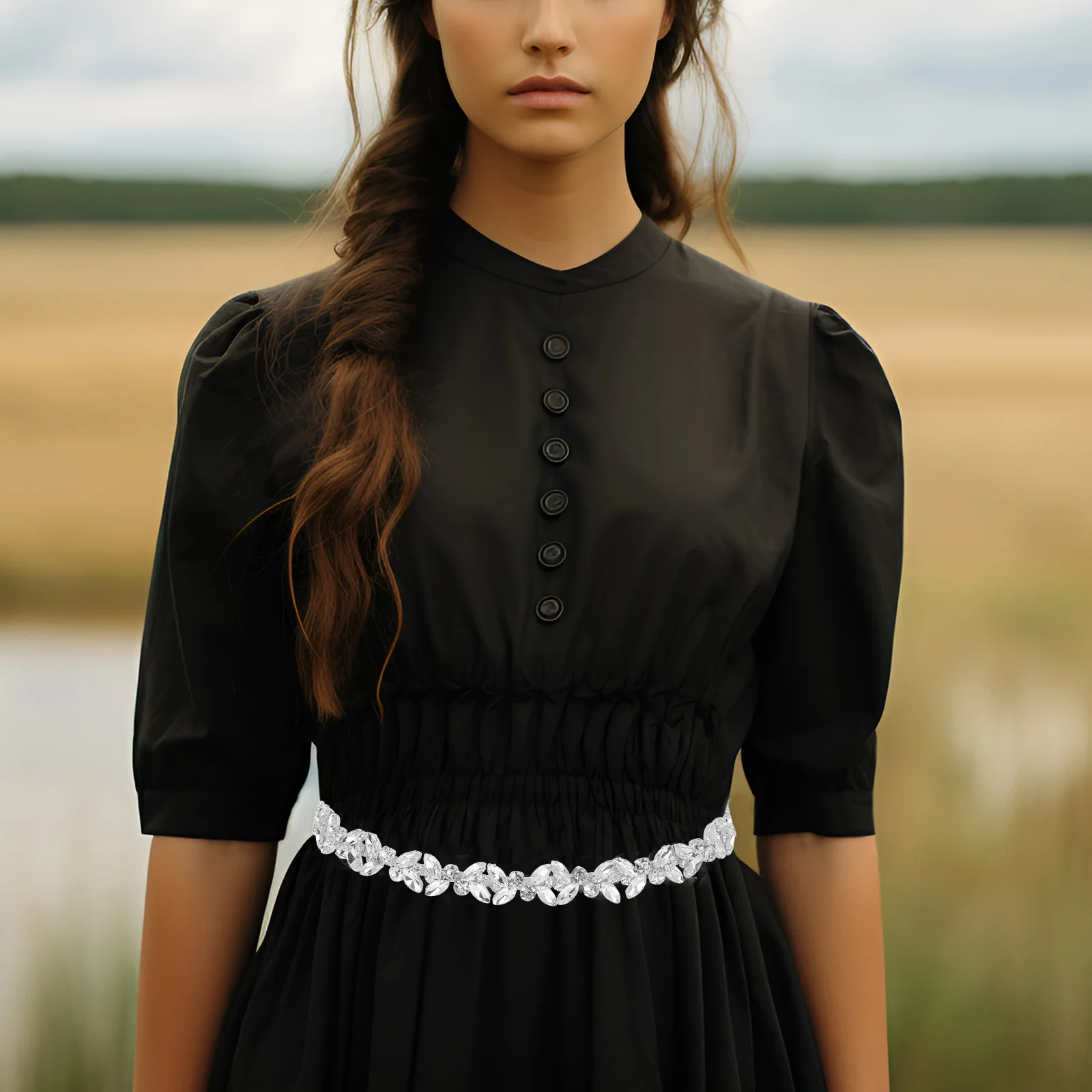 

Rhinestone Wedding Belt 270cm Satin Ribbon Bridal Dresses Formal Gowns Sparkling Applique Sash Bridesmaid Accessory