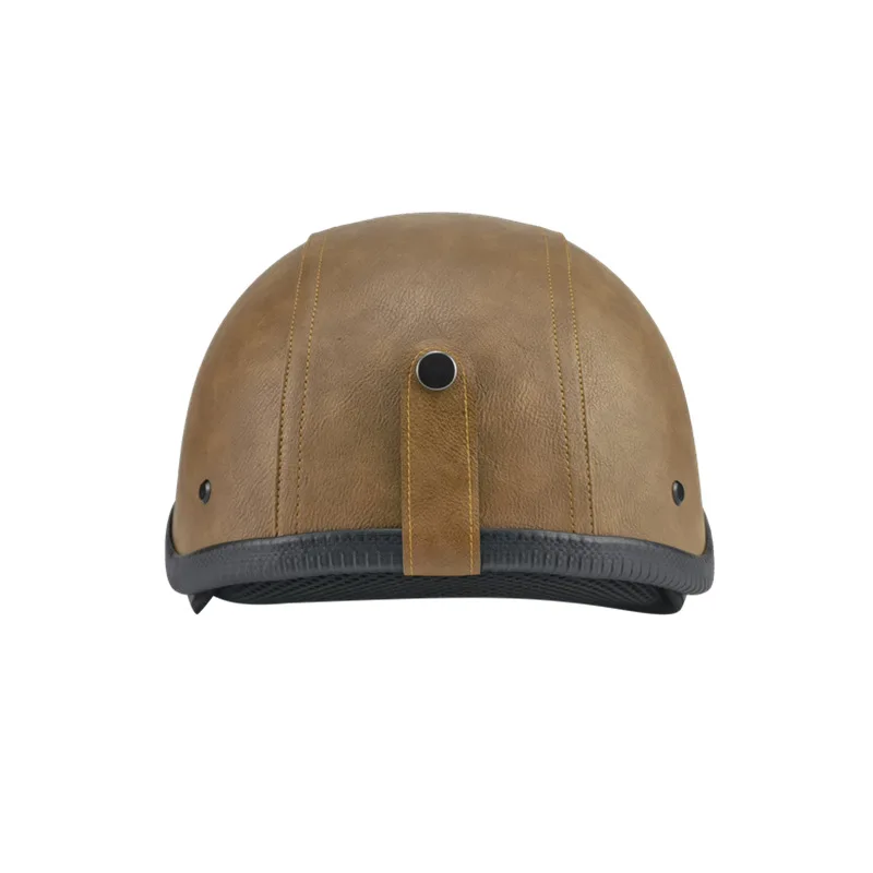 Retro Halbhelm für Motorrad Schnell verschluss Schnalle verstellbarer Riemen bequeme atmungsaktive Vintage Helme für Männer Frauen