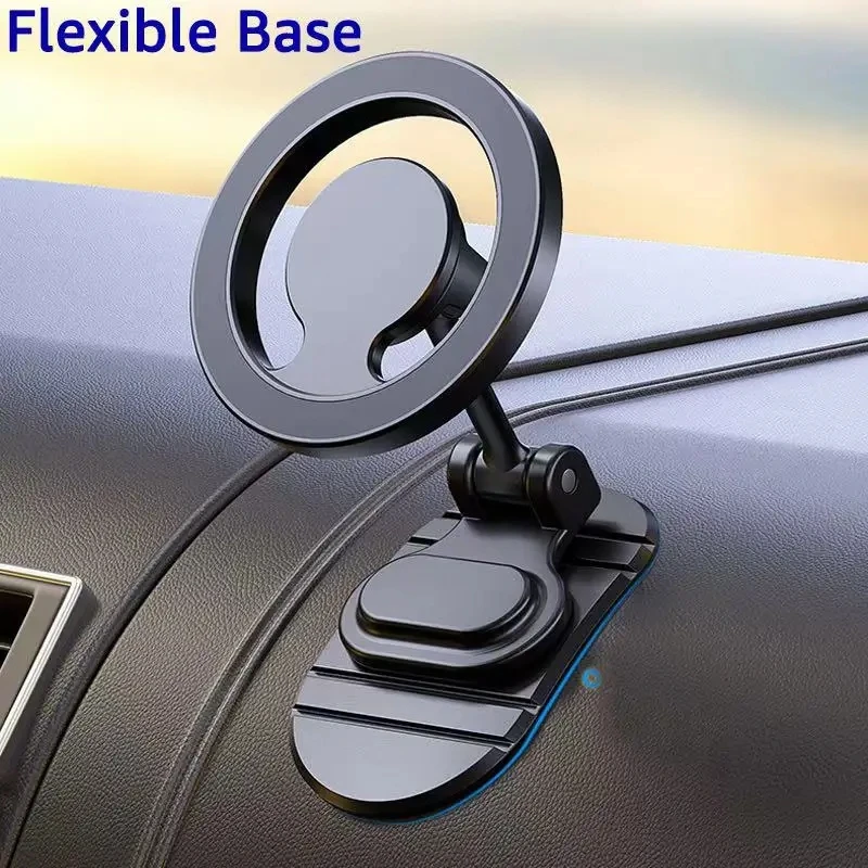 New 360° Rotation Magnetic Car Phone Holder Stand Self-adhesive Cellphone Bracket For Magsafe Iphone 17~12 Samsung Xiaomi Mount