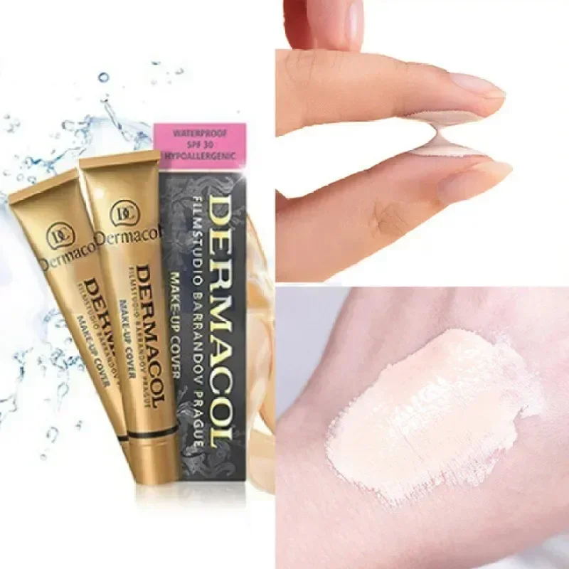 Base de Maquillaje impermeable de alta cobertura, corrector hipoalergénico de larga duración, crema para cubrir tatuajes, maquillaje coreano