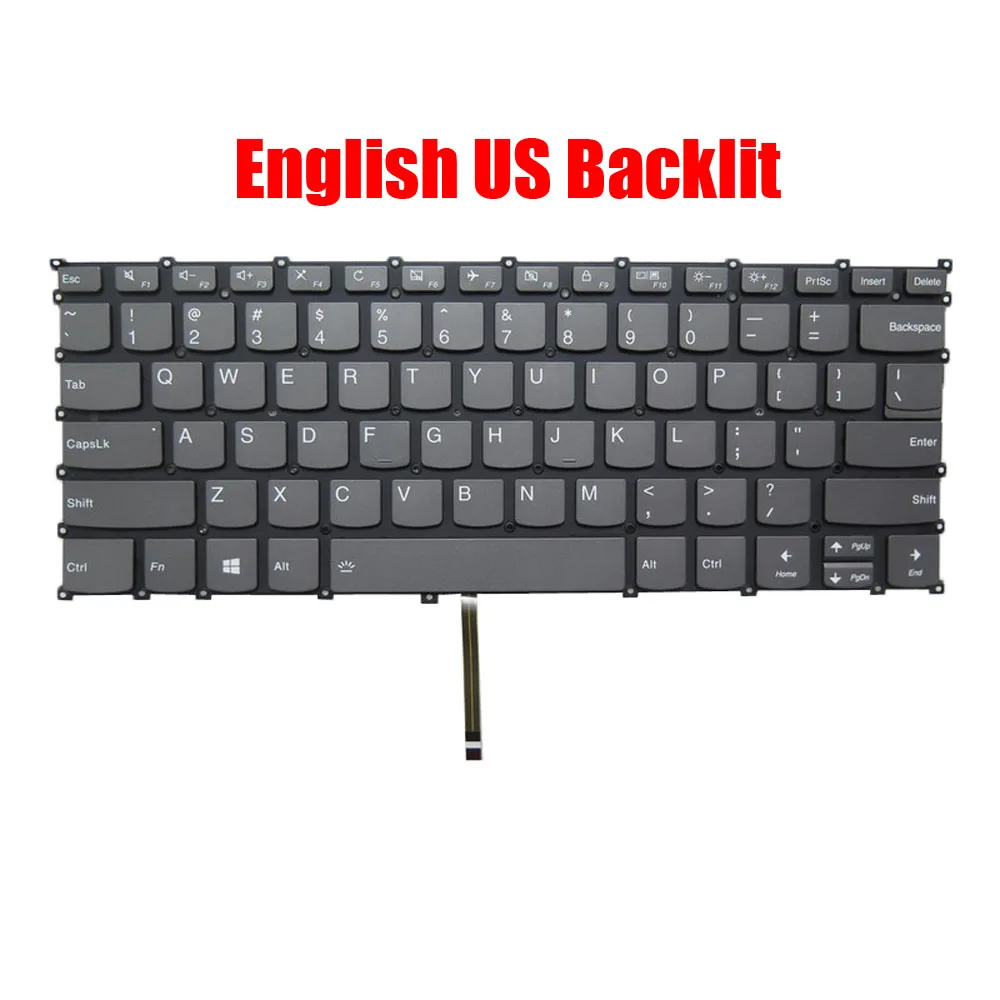 

Laptop Keyboard For Lenovo S540-14IWL S540-14IML S540-14API English US Belgium BE Japanese JP JA German GR With Backlit Gray New