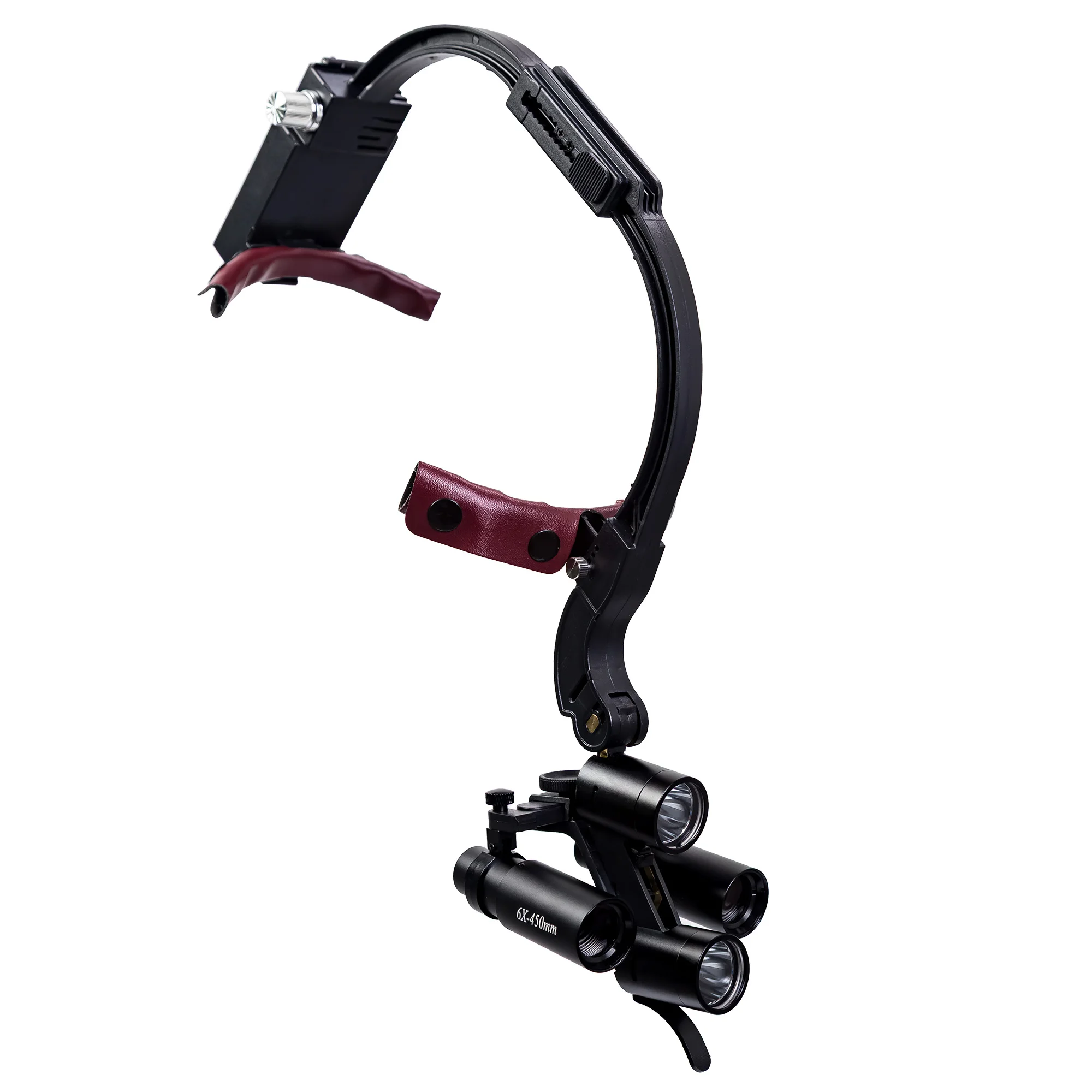 Wireless Light Ergonomic 6X TTL Adjustable Dental Loupes, Customized Prismatic Binocular Magnification for Surgical Use