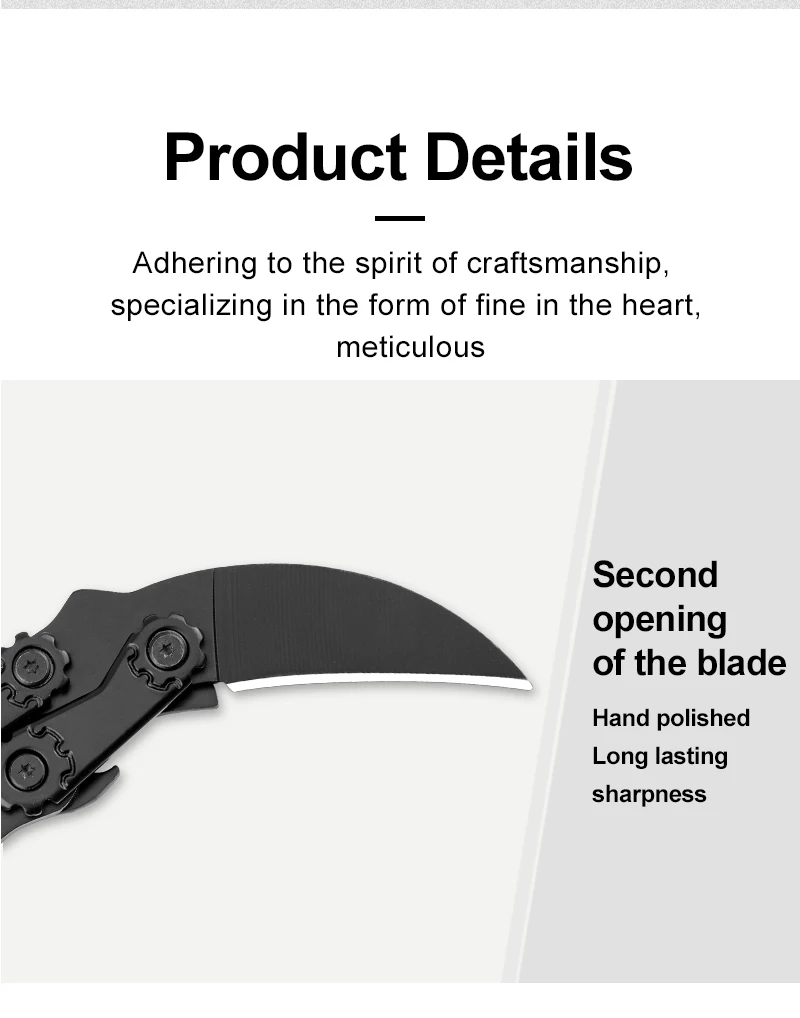 Description Picture 5 of itemHot Sale Survival Folding Blade knife Newest Karambit Sliding Knife PocketKnife Hunting Tactical knives EDC Tools