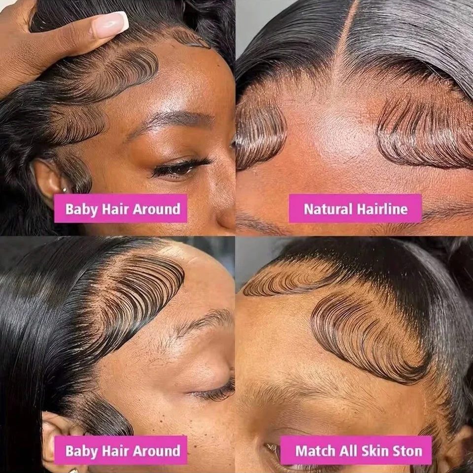 250% 42Inch Body Wave Lace Front Wigs Human Hair 13x6 HD Lace Frontal Wig 13X4 Bone Human Hair Wig Pre Plucked for Women image 6
