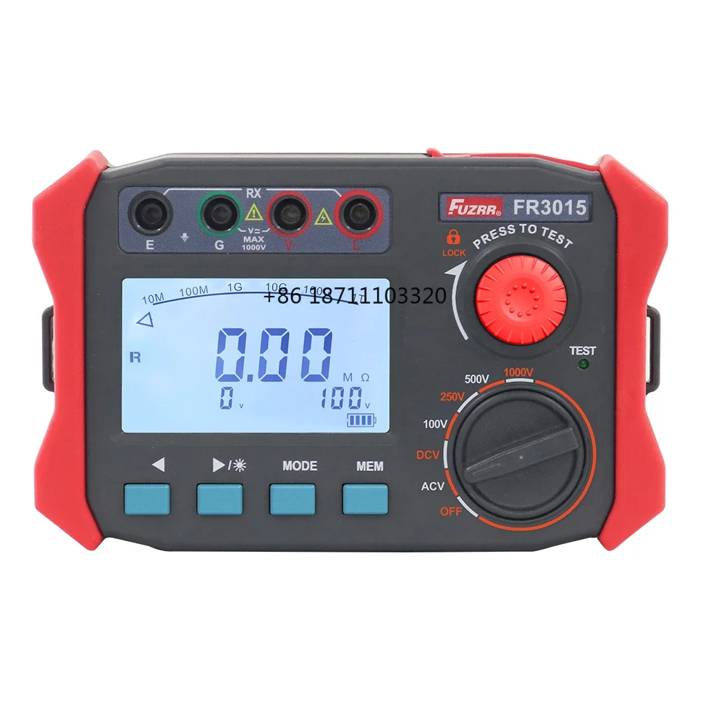 F3015E High Voltage Insulation Resistance Tester 250V 500V 1000V 2500V 0.10mohm~100.0gohm Insulation Resistance Test Meter