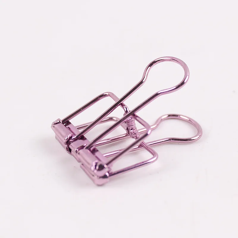 1 Pc Color Hollow Metal Binder Clips Gold Rose Green Purple Large Medium Small Office Study Binder Clips Data File Organizer