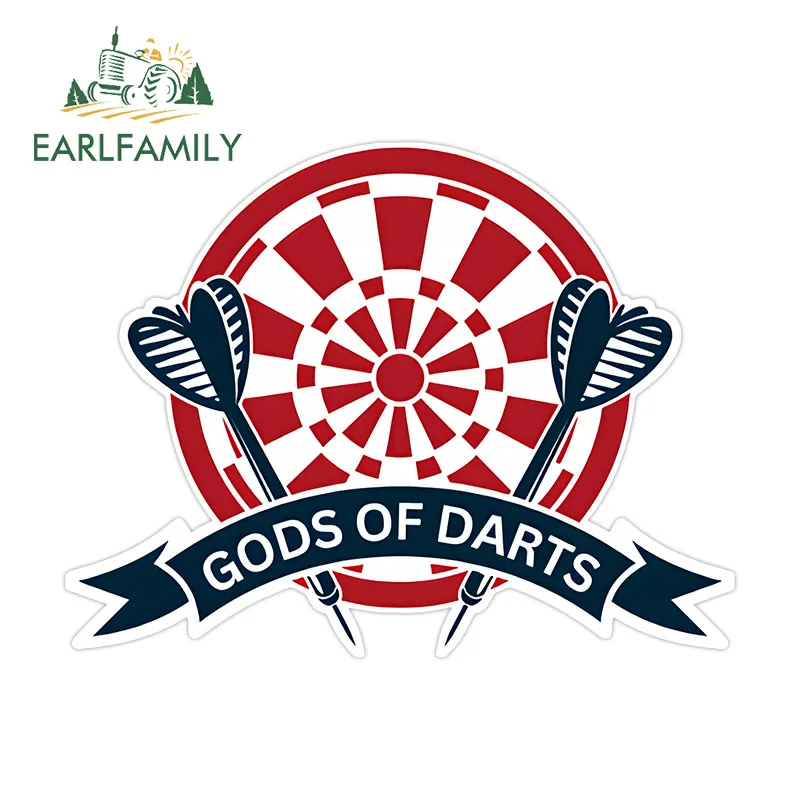 EARLFAMILY Darts Lover Dartboard Creative PVC Waterproof Stickers Accessories For Decorate Car Bicycle Wall Van Table Room