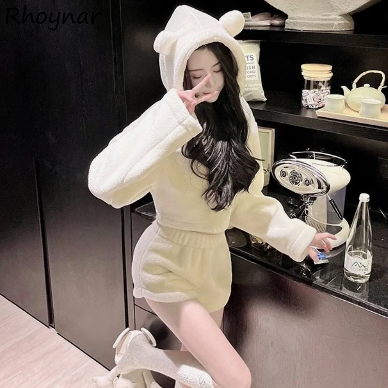 Pajama Sets Women Korean Fashion Leisure Popular Loose Cozy Sweet Spring Kawaii Girls Simple Attractive Long Sleeve Designed